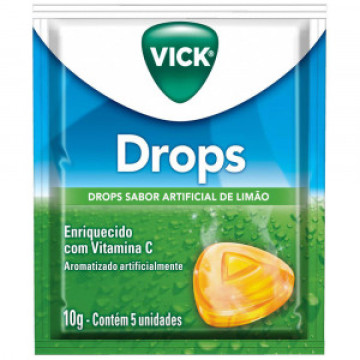 Vick Pastilha Sabor Limão 2g c/ 5 Pastilhas
