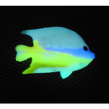 Peixe cor Azul Celeste,verde, Amarelo e Roxo fosforescente Glowe