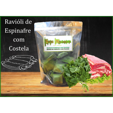 Ravioli de Espinafre com Recheio Costela Congelado